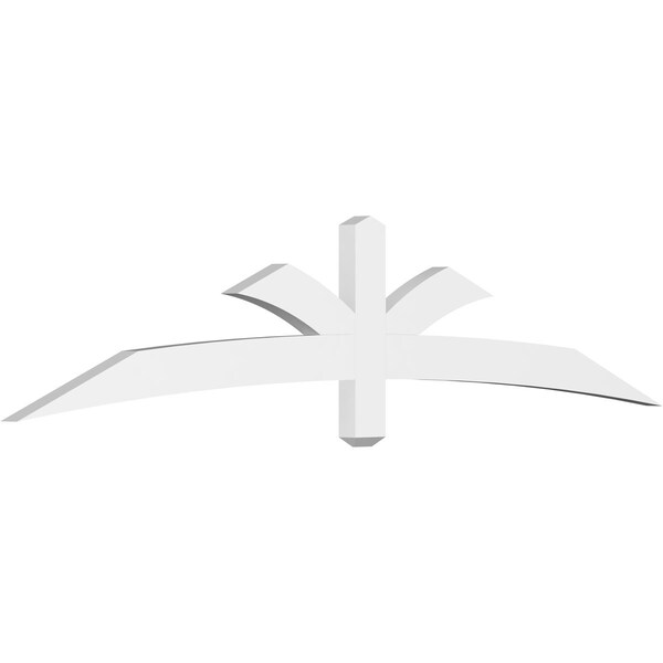 Ekena Millwork Davenport Architectural Grade PVC Gable Bracket, 84"W x 17 1/2"H x 2"D x 4"F, 5/12 Pitch GBP084X18X0204DAV00 - main